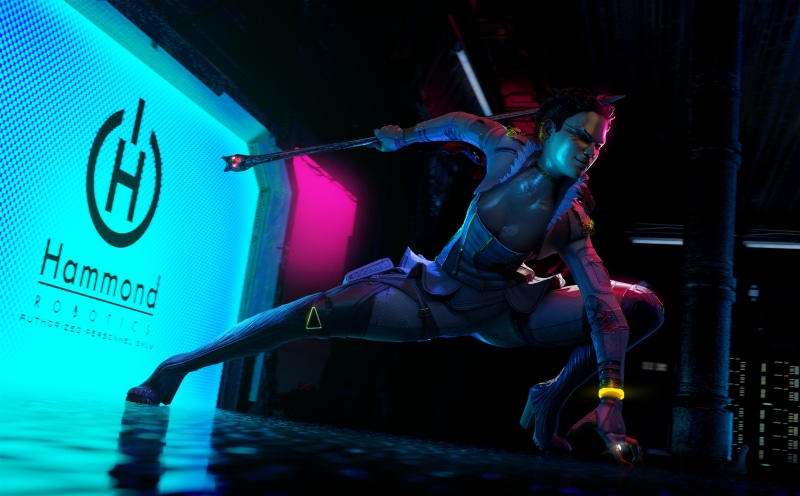 video game girls, neon, Wraith (Apex Legends), video game characters, women, Blender, video game art, 2K, 3D graphics, Loba, Apex Legends