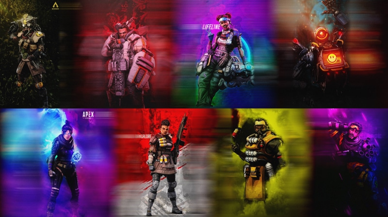 Video Game, Gibraltar (Apex Legends), Caustic (Apex Legends), Bloodhound (Apex Legends), Mirage (Apex Legends), Pathfinder (Apex Legends), Lifeline (Apex Legends)