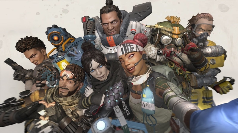 Bloodhound (Apex Legends), Pathfinder (Apex Legends), Video Game, Gibraltar (Apex Legends), Mirage (Apex Legends), Bangalore (Apex Legends), Wraith (Apex Legends)
