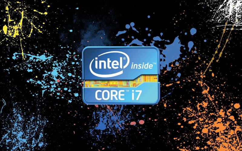Processor, outdoors, mode of transportation, sign, Intel Core I7, land vehicle, text, core, day, information, intel, 1080P, yellow, extreme edition, western script