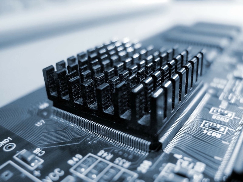 heat sink, closeup, chips, PCB, 720P