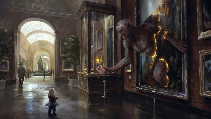illustration, 1080P, art gallery, fantasy art, artwork, fictional character, geek, museum, digital art, ogre, art