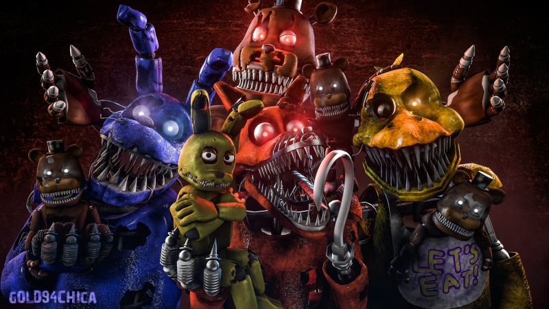 FNaF World, 4K, Five Nights at Freddys