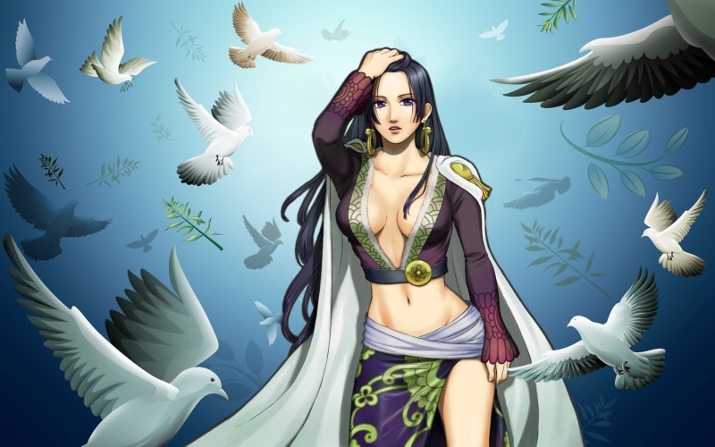 women, Purple Eyes, Bird, 1080P, animal wildlife, Black Hair, hancock, Cape, Skirt, vertebrate, lifestyles, young adult, front view, animals in the wild