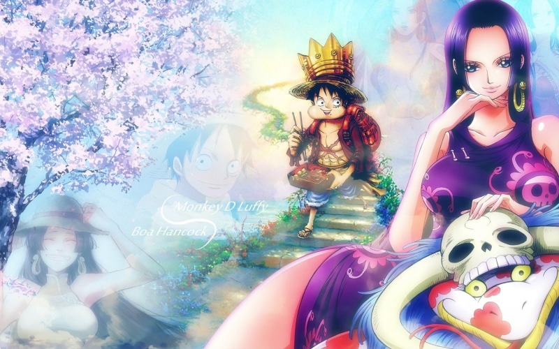 720P, Boa Hancock, One Piece, Monkey D. Luffy