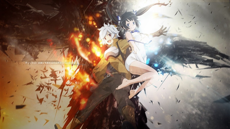 two, Anime, nature, adult, arts culture and entertainment, disguise, one person, Dungeon ni Deai wo Motomeru no wa Machigatteiru Darou ka, feather, day