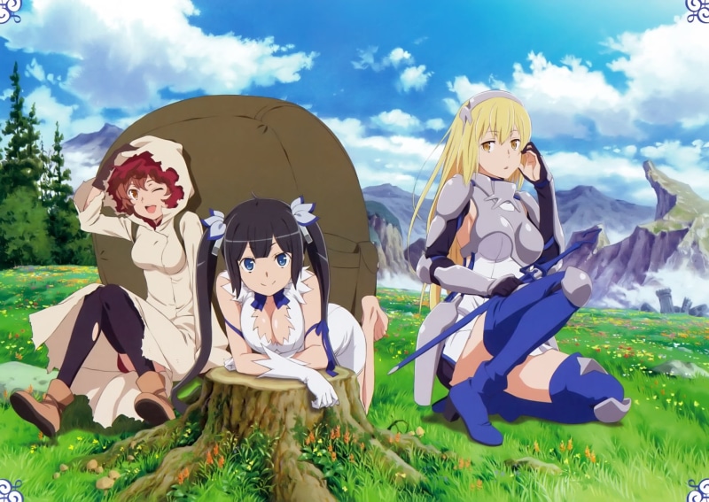 plant, Aiz Wallenstein, childhood, people, Hestia (DanMachi), DanMachi, lifestyles, innocence, nature, Liliruca Arde, sitting, sister, land
