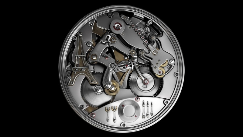 1080P, plates, Eiffel Tower, screw, bicycle, clocks, watch, black background, metal, clockwork, rear view, clockworks, cutlery, technology, simple background