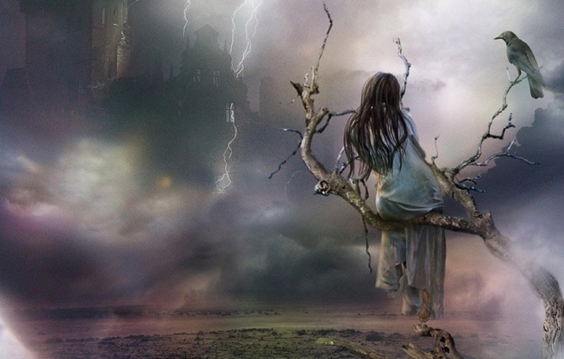 beautiful, digital, 1080P, nice, girl, serene, 3d and abstract, girl on swing, swing, woman, swinging