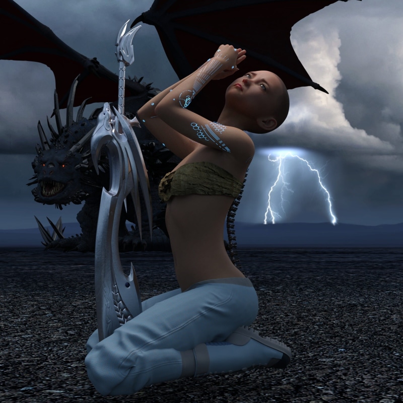 sci fi, flat, epic, dragon, women, sky, middle ages, human arm, land, beautiful, outdoors, front view, young adult, lifestyles, exoskeleton, cloud - sky