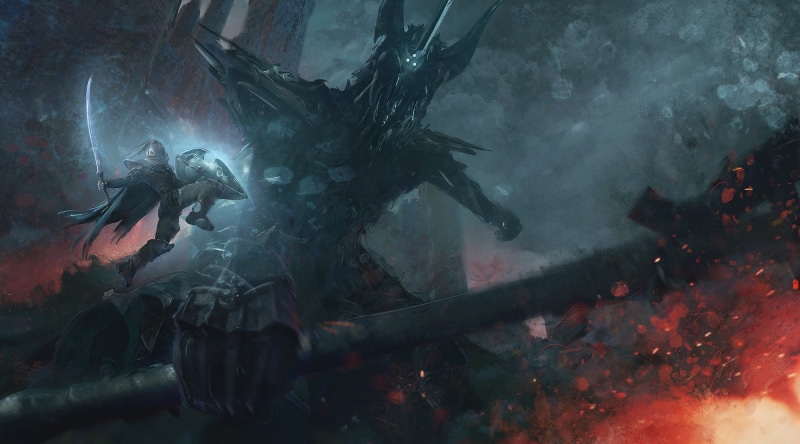 digital art, The Silmarillion, The Lord of the Rings, Fingolfin, artwork, Morgoth, 1080P, fantasy art