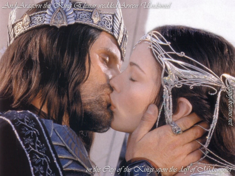 rings, arwen, lord, art, aragorn, entertainment, hd, movies, 480P, Return of the King, Lord of the Rings, kiss