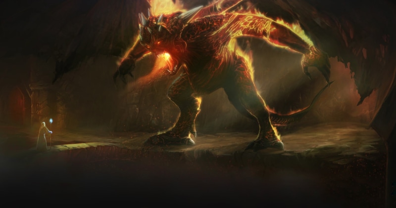 demon, Gandalf, 1080P, The Lord of the Rings, fantasy art, Balrog