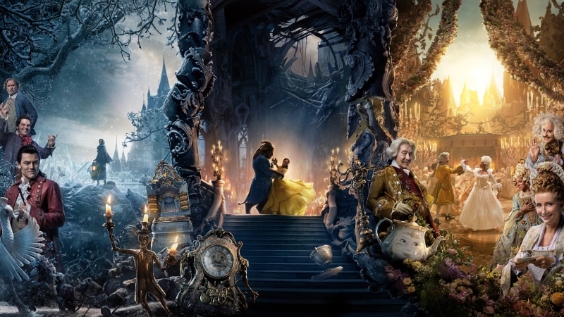 Emma Watson, 5K, Dan Stevens, Stanley Tucci, Josh Gad, poster, Kevin Kline, Luke Evans, Ian McKellen, fantasy, Beauty and the Beast, the musical