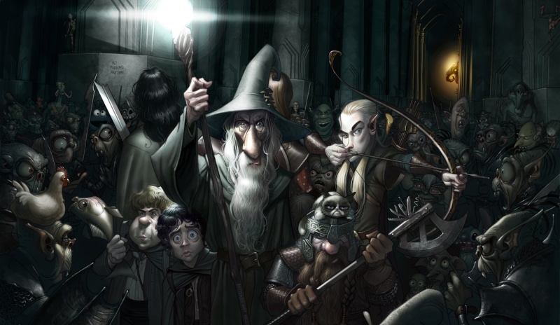 human representation, architecture, place of worship, illuminated, The Lord of the Rings, Gandalf, religion, Samwise Gamgee, creativity, belief, Legolas