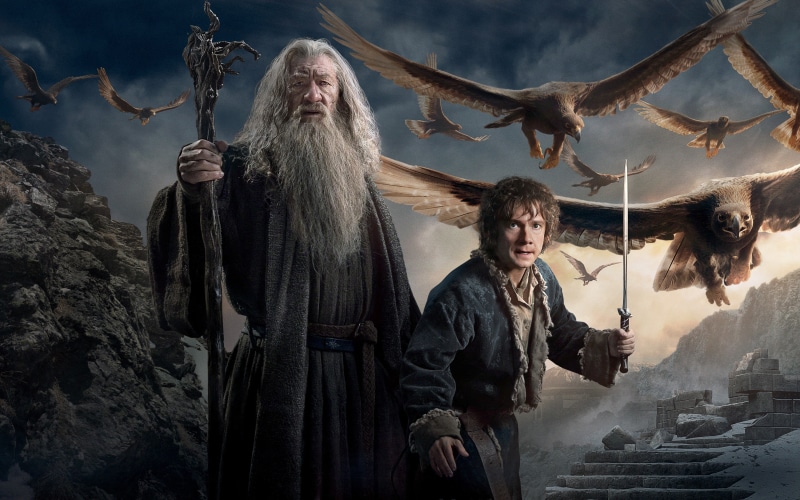 armies, gandalf, five, Hobbit, bilbo baggins, 4K, battle