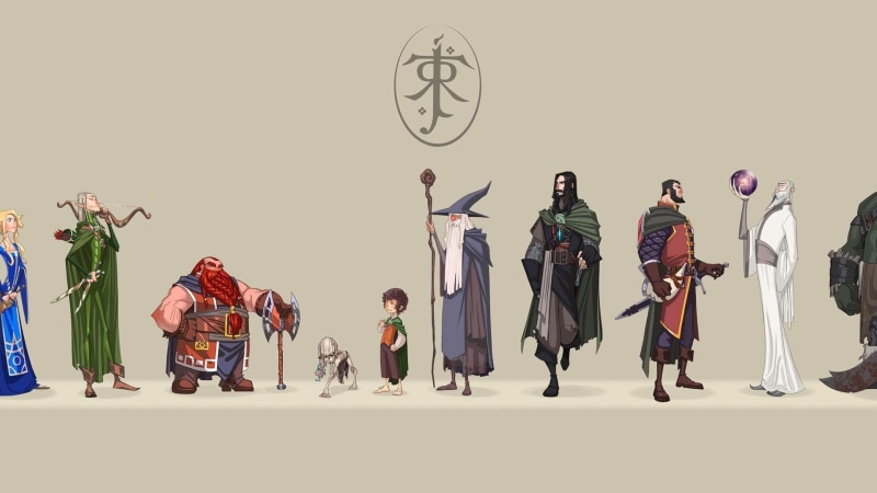 the lo, artwork, gollum, eowyn, rings, lord, gandalf, boromir, legolas, 1080P, galadriel, aragorn, gimli, frodo, saruman