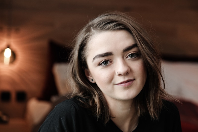 indoors, nose rings, human face, child, beautiful woman, face, close-up, portrait, 2K, looking at camera, smiling, focus on foreground, hairstyle, women