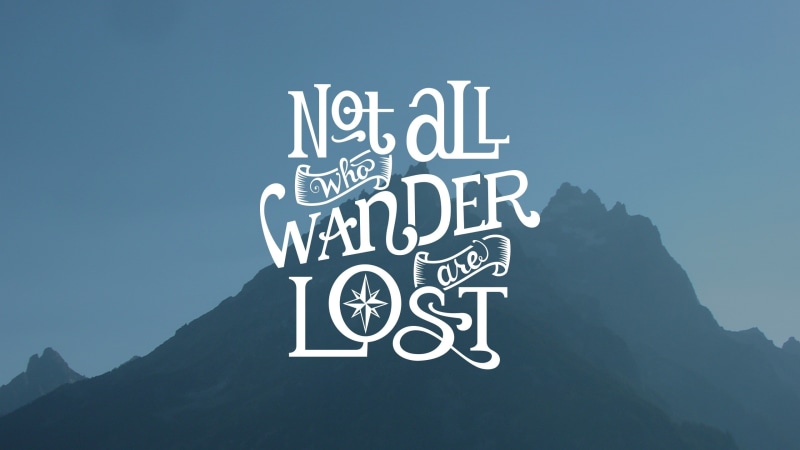 J. R. R. Tolkien, simple background, typography, simple, 2K, quote, mountains, blue