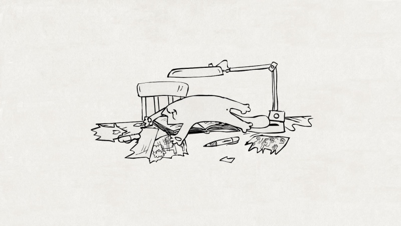 people, chair, indoors, drawing - activity, doodle, pen, illustration, 1080P, simons cat, history, table, drawing - Art Product, lamp, representation