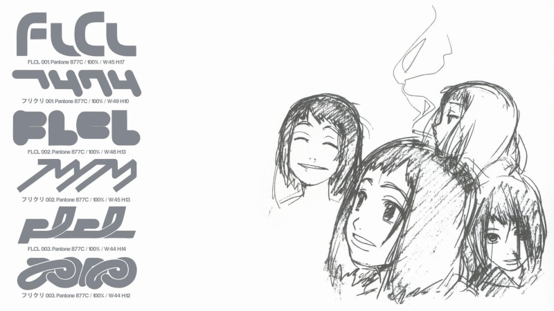 FLCL, art and craft, one person, adult, drawing - art product, western script, portrait, text, creativity, contemplation, indoors, 1080P, Haruhara Haruko