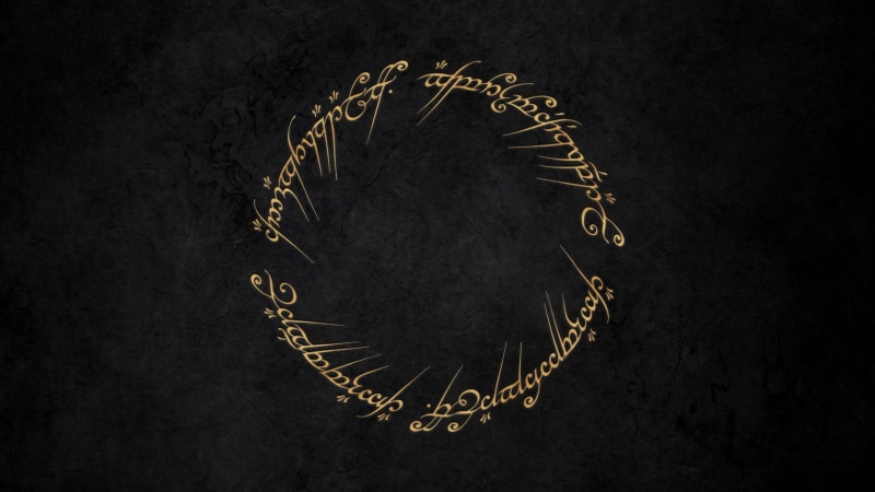 The Lord of the Rings, 1080P, The One Ring, typography