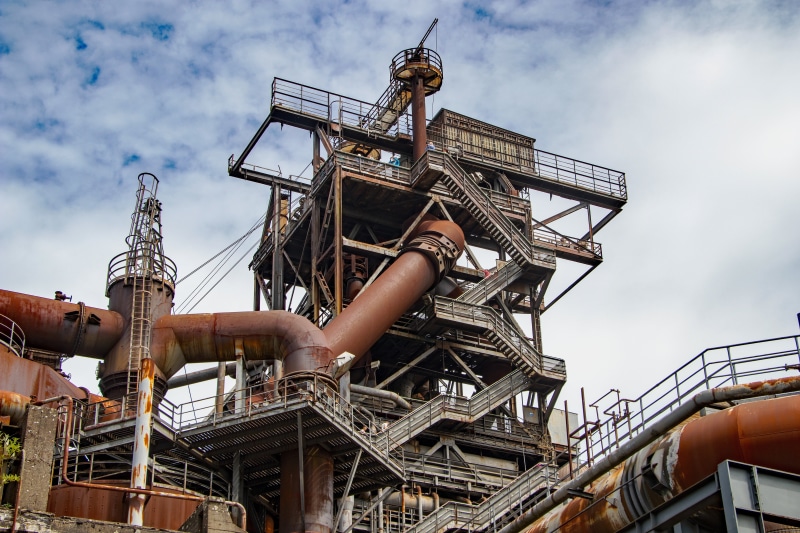natural gas, cloud - sky, sky, old, industrial architecture, oil industry, fossil fuel, business, gasoline, decay, factory, old factory, refinery, 5K