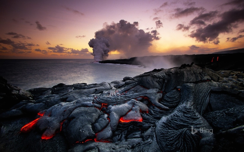 beauty in nature, bing, power in nature, water, horizon over water, geology, no people, sea, desktop, volcanoes, national, environment, outdoors, w, power