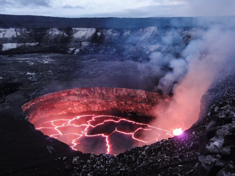 national, photo, evening, landscape, volcanoes, beauty in nature, volcanic crater, active volcano, hawaiian, environment, nature, heat, 1080P, no people