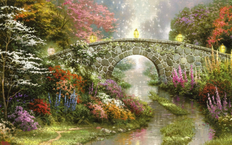 flowers, autumn, famous Place, plant, manhattan - New York City, connection, multi Colored, cast Iron, no people, tranquility, 2K, pond, arch