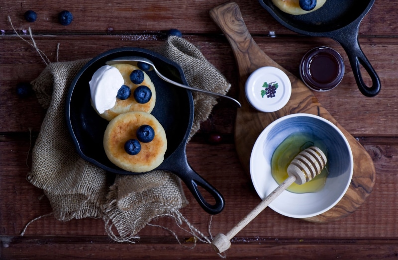 healthy Eating, freshness, fruit, skillet, dessert, place mat, breakfast, blueberry, gourmet, still life, baked, no People, meal, fork, directly above