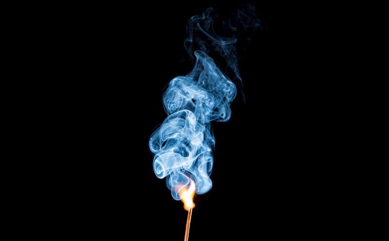 Match, ignition, flowing, Matchstick, changing form, motion, environment, 5K, Flame, fume, burnt, fire - natural phenomenon, indoors, burningup, nature