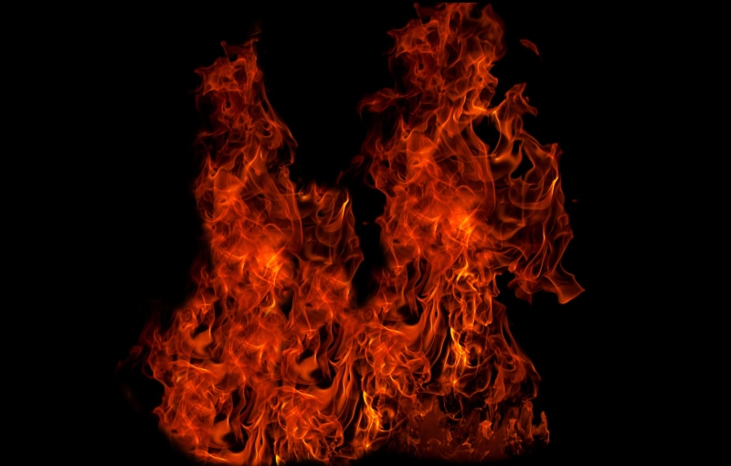 red, fire - natural phenomenon, motion, black background, glowing, inferno, close-up, flame, bonfire, 5K, sign, communication, fire, studio shot
