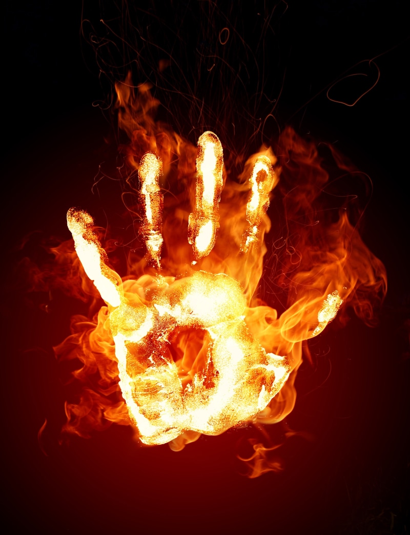 abstract, burning, flame, fire, heat - temperature, nature, fire - natural phenomenon, inferno, red, sparks, warning sign, digital art, hands, blurred motion