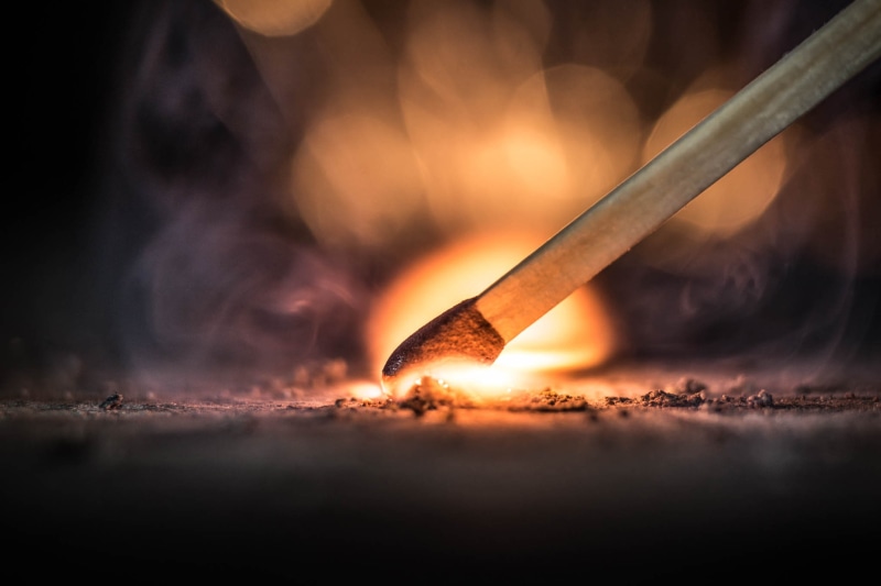 nitrate, fire, ignition, match, 1080P, flame