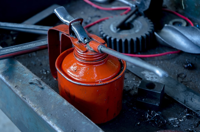 work tool, transportation, group of objects, group, close-up, 5K, dispenser, red, industrial, heat - temperature, machine oil, indoors, focus on foreground