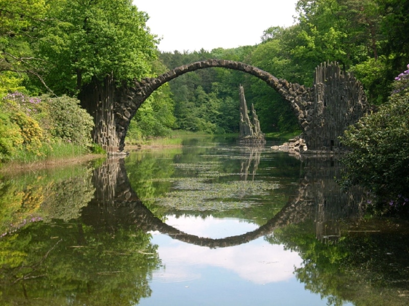 Man Made, Fantasy, Shire, 720P, Stone, Wood, Forest, River, Bridge, Devils Bridge