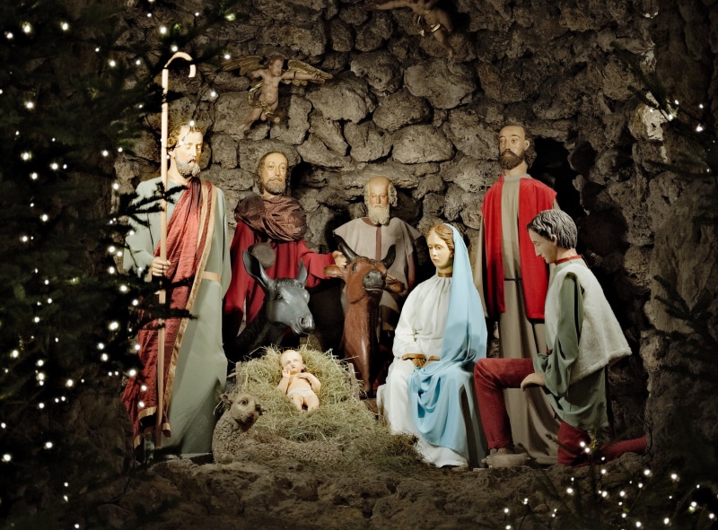 józef, closeup, christmas decoration, celebration, two people, night, bethlehem, crib, witch, 1080P, dominicans, the holy family, adult, photo, the figurine