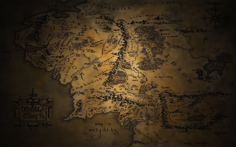 The Lord of the Rings, r, tolkien, j, map, s, Lord of the Rings, earth, 720P, middle