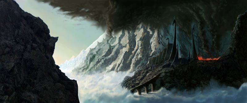 art, fantasy, 2K, mountains, Fortress, Jrr, Silmarillion, tolkien