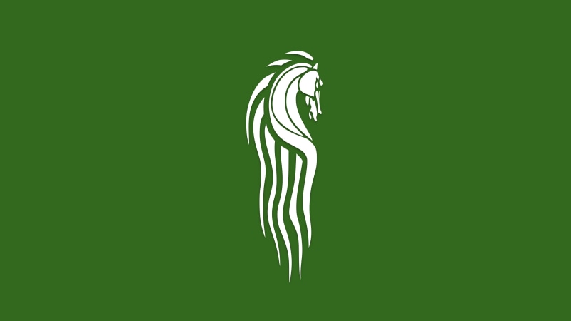 Lord of the Rings, Rohan, 4K, Tolkien, The Lord Of The Rings, flag, horse, green