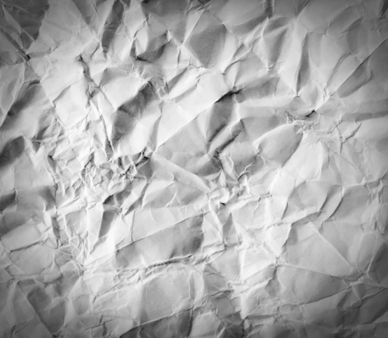 paper, creased, crumple, crushed, bed, linen, art, high angle view, 1080P, design, sheet, backgrounds, no people, blank, pattern, full frame, white color