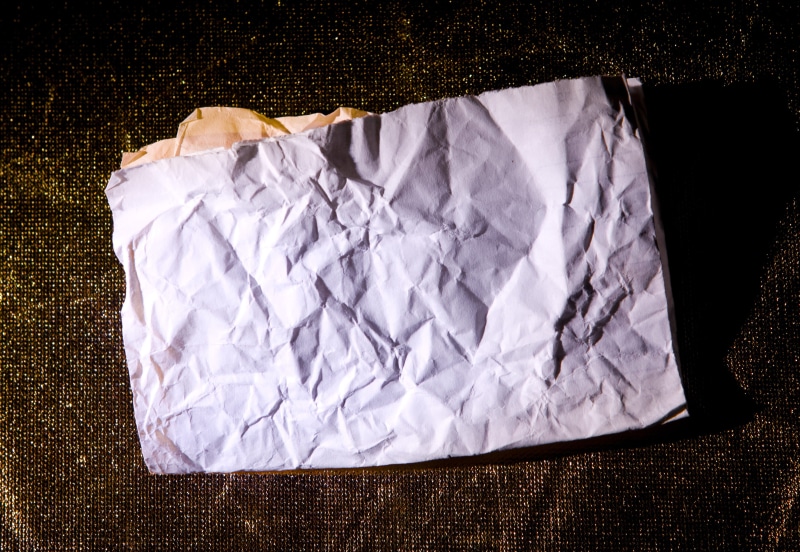 page, crumpled paper, dump, directly above, wrapping, crushed, bed, message, texture, high angle view, linen, recycling, sphere, obsolete, brown, textured