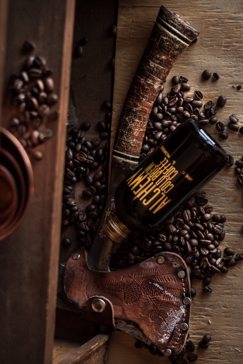 close-up, container, brown, silver, still life, wood - material, table, large group of objects, 4K, variation, abundance, roasted coffee bean, food, choice