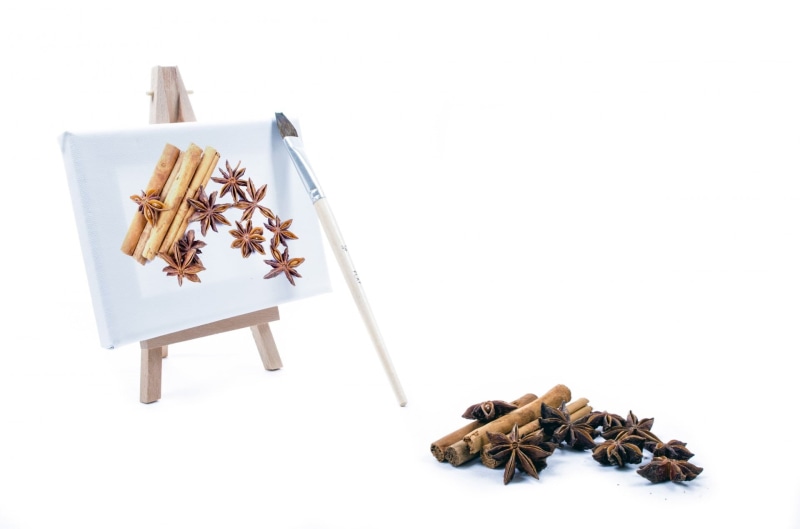 brush, painting, herb, food, healthcare and medicine, 1080P, indoors, dried food, color, white background, alternative medicine, herbal medicine, chinese herbal medicine