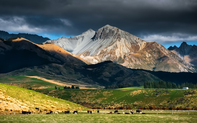 capped, 720P, block, mountain, snow, hd, mountains, fault, nature, landscape