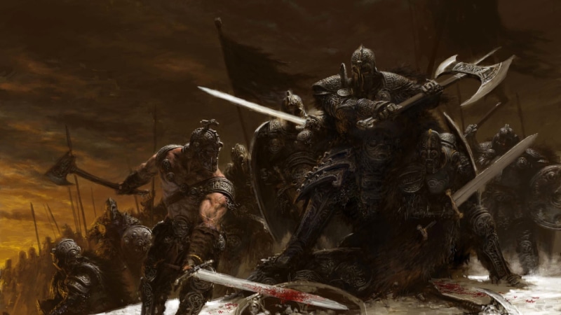 1080P, hd, Armour, artwork, art, battle, Battle-Axe, fantasy, Flags, Abstract