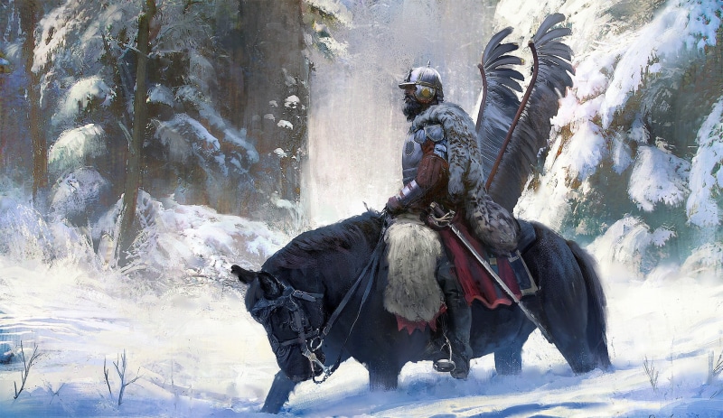 Poland, fantasy art, Polish hussar, artwork, 1080P