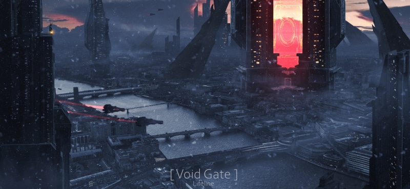 Lifeline, Arknights, cityscape, science fiction, anime, Amiya (Arknights), bridge, 2K, cyberpunk