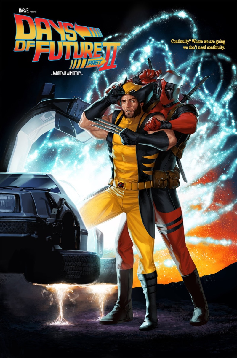 people, holding, Jarreau Wimberly, Deadpool, standing, transportation, men, helmet, Back to the Future, DeLorean, rescue worker, night, clothing, crash helmet